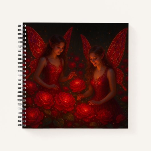 Crimson Rose Fairies Art Journal ノートブック (正面)