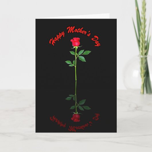 Crimson Rose Mothers Day Art Card カード (正面)