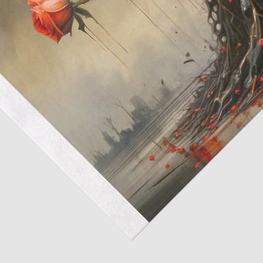 Crimson Roses Rising Decoupage 薄葉紙 (詳細)