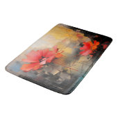 Crimson Silence – Abstract Poppies in Urban Light バスマット (アングル)