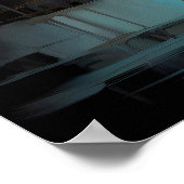 Crimson Silence – Abstract Poppies in Urban Light ポスター (角)