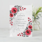 Crimson Sophisticated Winter Wedding 招待状 (スタンド正面)