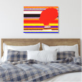 Crimson Spectrum Head Canvas キャンバスプリント (インサイチュ (寝室))