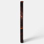 Crimson Starlight Orbits Abstract Cosmic Art Samsung Galaxyケース (左側面)