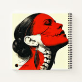 Crimson Sun Skull Journal — Custom Name & Title ノートブック (裏面)