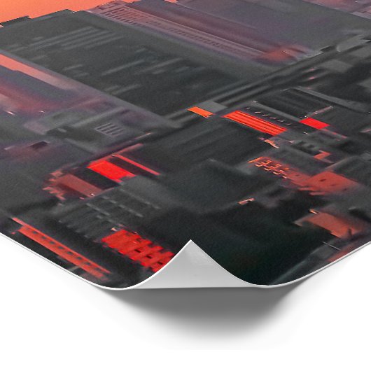 Crimson Tower: Tokyo Skytree at Dusk ポスター (角)