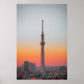 Crimson Tower: Tokyo Skytree at Dusk ポスター (正面)