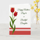 Crimson Tulip Moms Day Card カード (黄色い花)
