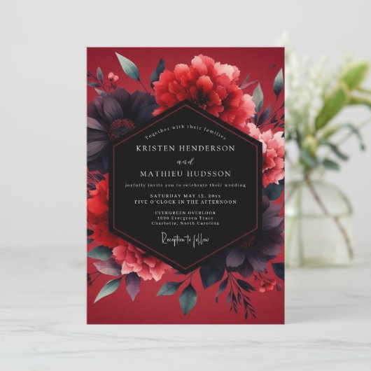 Crimson Vesperal Bloom Wedding 招待状 (スタンド正面)