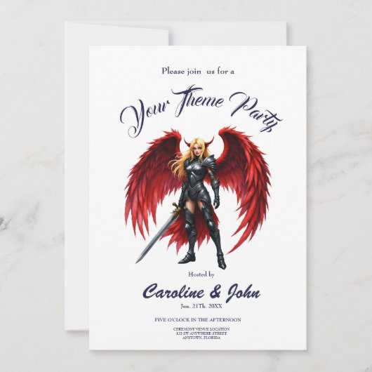 Crimson Wing – Fallen Angel Warrior. 招待状 (正面)