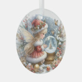 Crimson Wonder in Winter’s Glow ガラスオーナメント (正面右)