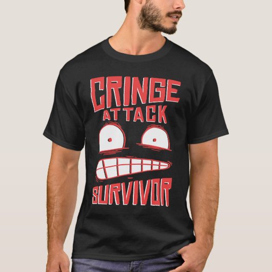 Cringe  phrase Gen Z  meme phrases Cringe Tシャツ (正面)