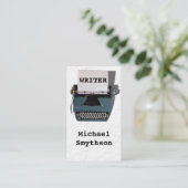 Crinkled作家上のライターレトロタイプライター紙 名刺 (スタンド正面)