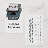 Crinkled作家上のライターレトロタイプライター紙 名刺 (正面/裏面)