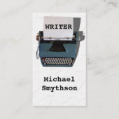 Crinkled作家上のライターレトロタイプライター紙 名刺 (正面)