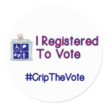 #CripTheVote I REGISTEREDステッカー（丸）小