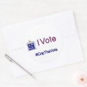 #CripTheVote I VOTEスタンプ（丸）の大きい ラウンドシール (封筒)