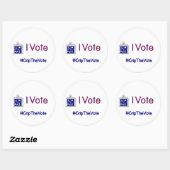#CripTheVote I VOTEスタンプ（丸）の大きい ラウンドシール (シート)