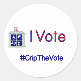 #CripTheVote I VOTEスタンプ（丸）の大きい ラウンドシール