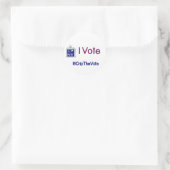 #CripTheVote I VOTEステッカー（ラウンド）小 ラウンドシール (バッグ)
