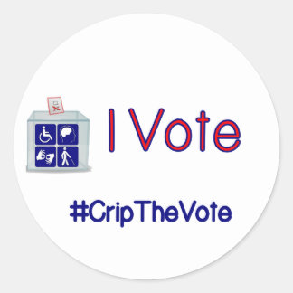 #CripTheVote I VOTEステッカー（ラウンド）小 ラウンドシール