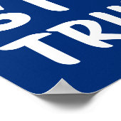 CRISIS Anti-Trump | Blue | Protest ポスター (角)