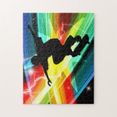 Crissの十字の稲妻のスケートボーダー ジグソーパズル (縦)