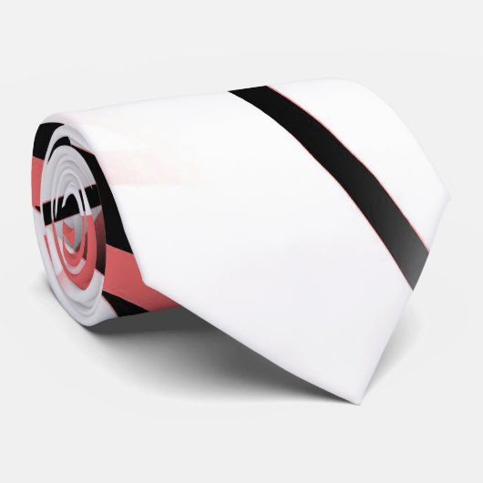 Crissは白の珊瑚および黒のストライプを交差させました ネクタイ (ロール)