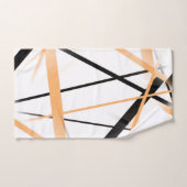 Crissは白の蜜柑および黒のストライプを交差させました バスタオルセット (ハンドタオル)