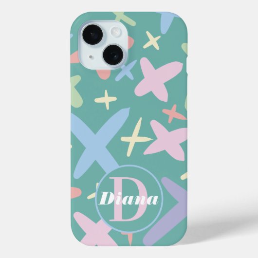 Crisscross Doodleパターカラフルン名 Case-Mate iPhoneケース (裏面)