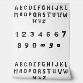 Crisscross Numbers | 太字の黒い数字アート 壁紙 (ほどく)