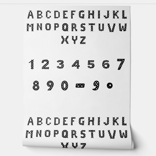 Crisscross Numbers | 太字の黒い数字アート 壁紙 (ほどく)