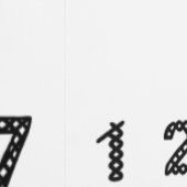 Crisscross Numbers | 太字の黒い数字アート 壁紙 (縫い目)