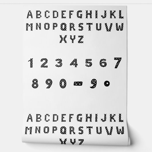 Crisscross Numbers | Bold Black Digits Art 壁紙 (ほどく)
