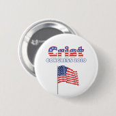 Cristの愛国心が強い米国旗2010の選挙 缶バッジ (正面&裏面)