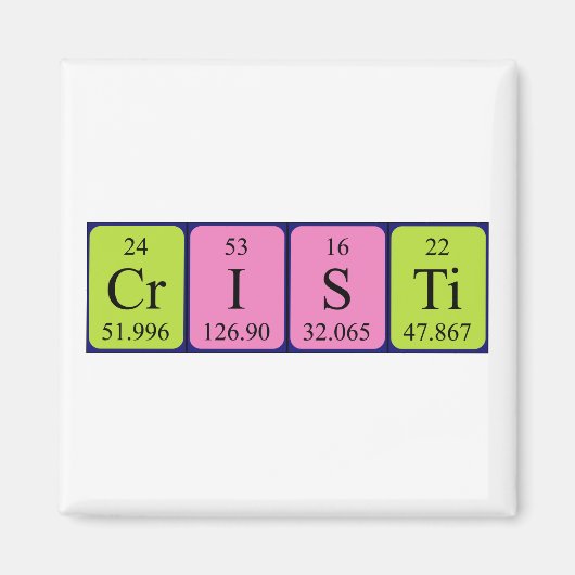 Cristi周期表名磁石 マグネット (正面)
