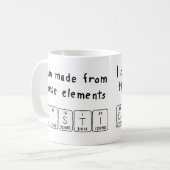 Cristi定期テーブル名mag コーヒーマグカップ (正面左)
