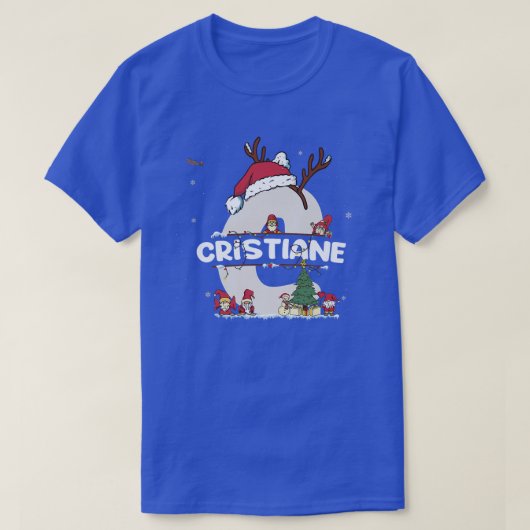 Cristiane Christmasw Cristianeクリスマスの名前おもしろい Tシャツ (デザイン正面)
