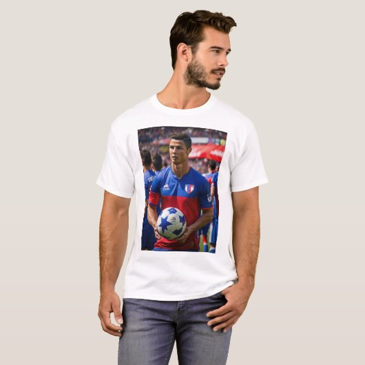 Cristiano Ronaldoの最新Tシャツとのスタイル Tシャツ (正面フル)