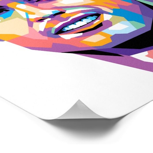 Cristiano Ronaldo in WPAP Style Wall Art Poster  ポスター (角)