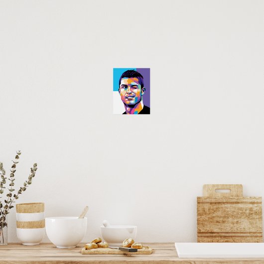 Cristiano Ronaldo in WPAP Style Wall Art Poster  ポスター (キッチン)