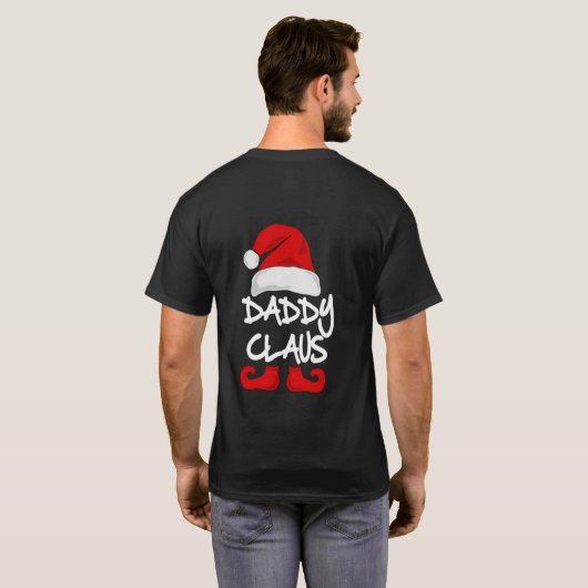 CristmasプリントTシャツ – Daddy Clause Tシャツ (裏面フル)