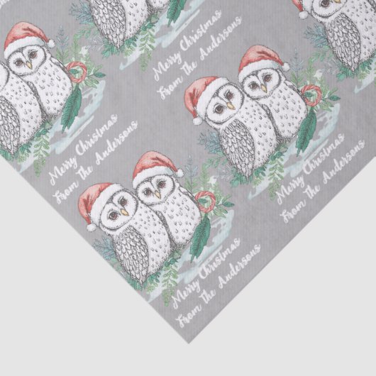 Cristmas Owl Tissue Paper 薄葉紙 (詳細)