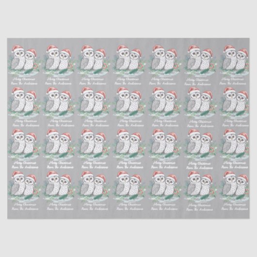 Cristmas Owl Tissue Paper 薄葉紙 (正面)