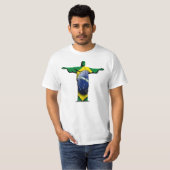Cristo brasileiro da bandeira o redentor tシャツ (正面フル)