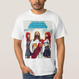 Cristo disfrutando con amigas metaleras tシャツ