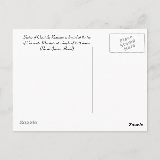 Cristo Redentorはがき ポストカード (裏面)