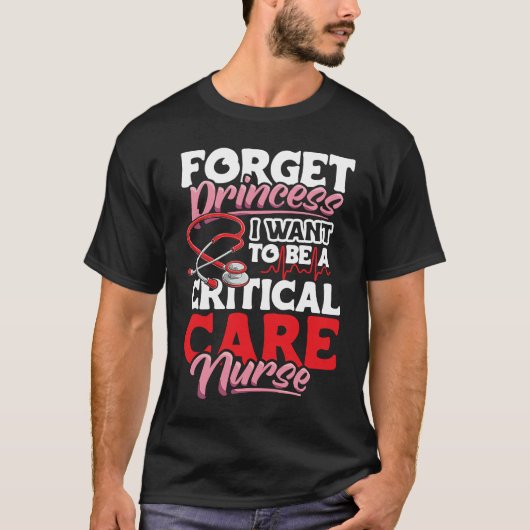 Critical Care Nurse Appreciation Nursing for Women Tシャツ (正面)