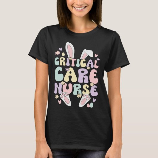 Critical Care Nurse Easter Bunny Critical Care Nur Tシャツ (正面)