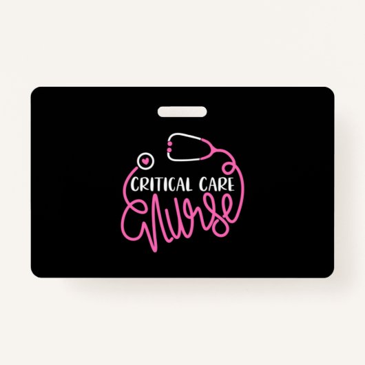 Critical Care Nurse Logo RN Critical Care Nursing バッジ (正面)